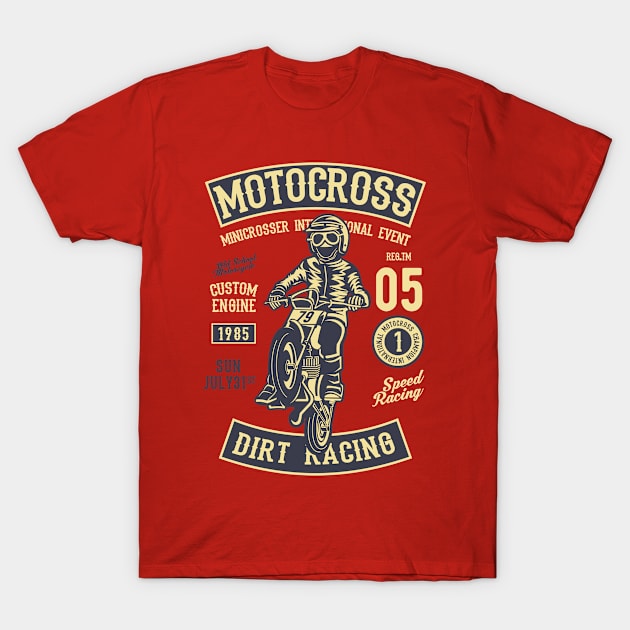 Motocross T-Shirt by PaunLiviu